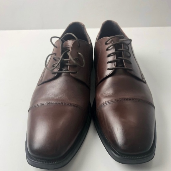 Johnston & Murphy Mens 10 M Oxford Brown Leather - Picture 3 of 11